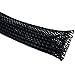 Electriduct 5/8" PET Expandable Braid Sleeving Flexible Wire Mesh Sleeve - 250 Feet - Black