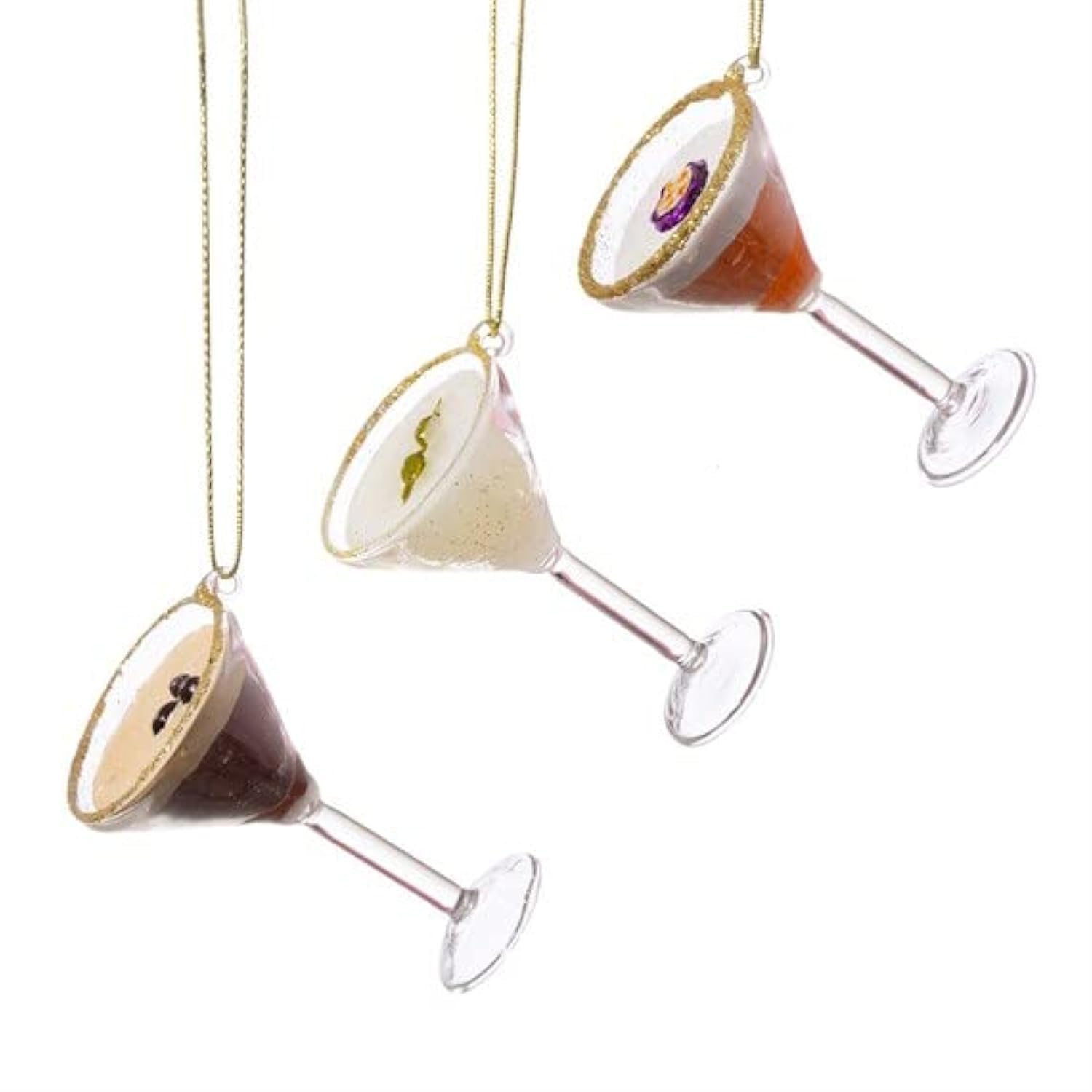 Sass & Belle Martini Cocktail Baubles - Set of 3, LINXM093