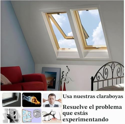Miniatura 3 de Ventana De Techo Eléctrica - Claraboya Con Control Remoto Y Sensor De Lluvia Para Techo, Ático Y Sótano - Diseño De Aluminio Personalizable
