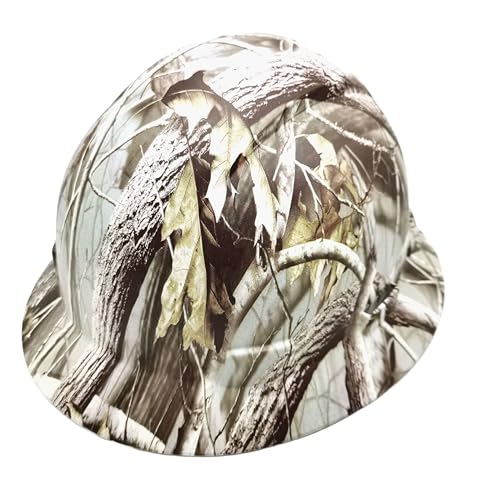 15-451 High Density Polyethylene Full Brim, Hard Shell, Water Transfer Printing and Vented Hat, Leaf