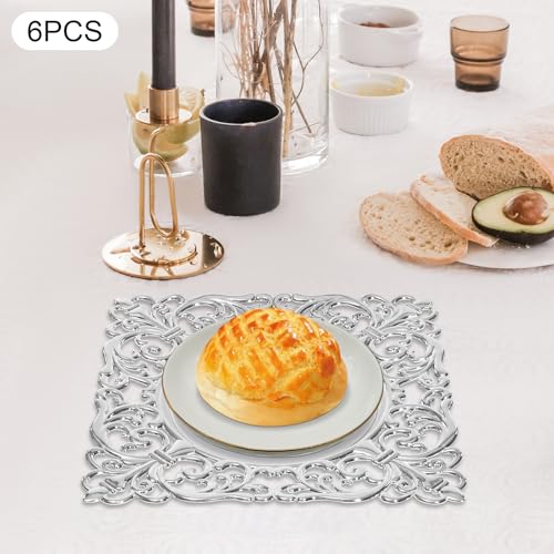 Platos Dorados Cuadrados Set x6 12 pulgadas miniatura 3