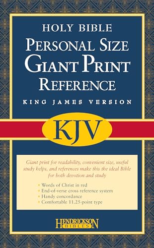 KJV Personal Size Giant Print Reference Bible (Imitation Leather, Burgundy, Red Letter)