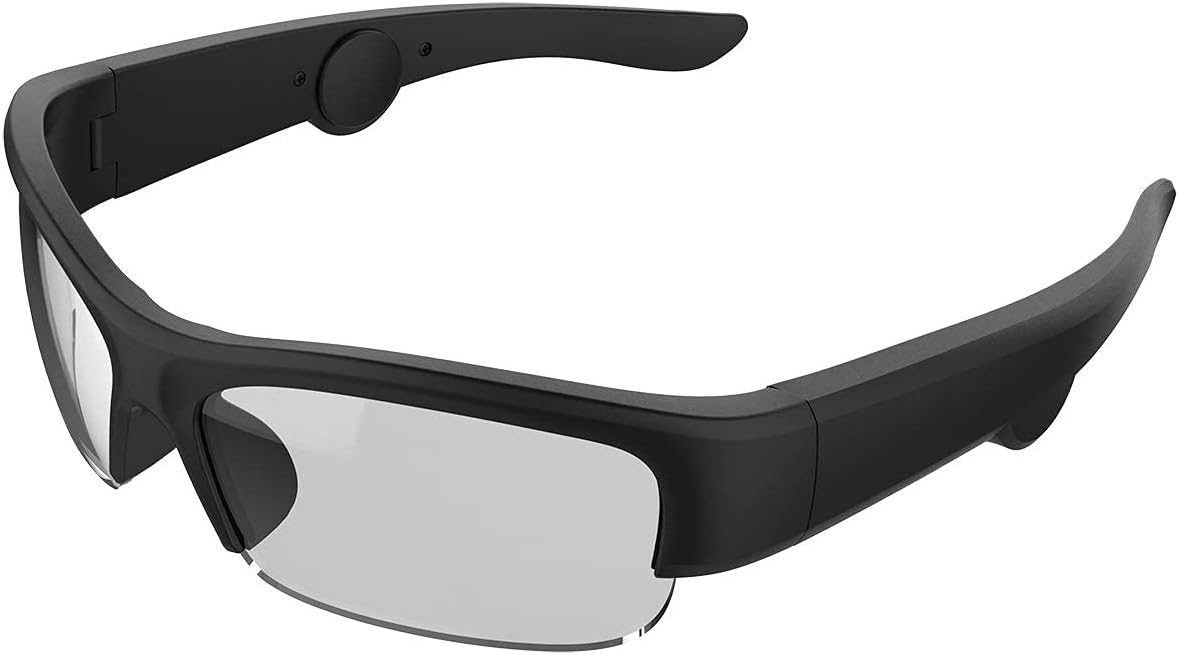 TJ Half-Frames - Audio Sunglasses with Open Ear Headphones, Bluetooth Glasses for Men Women Cycling Glasses UV400 Lightweight in Cycling, Fishing, Running, Driving,3-Color Lens (Size:148mm Large