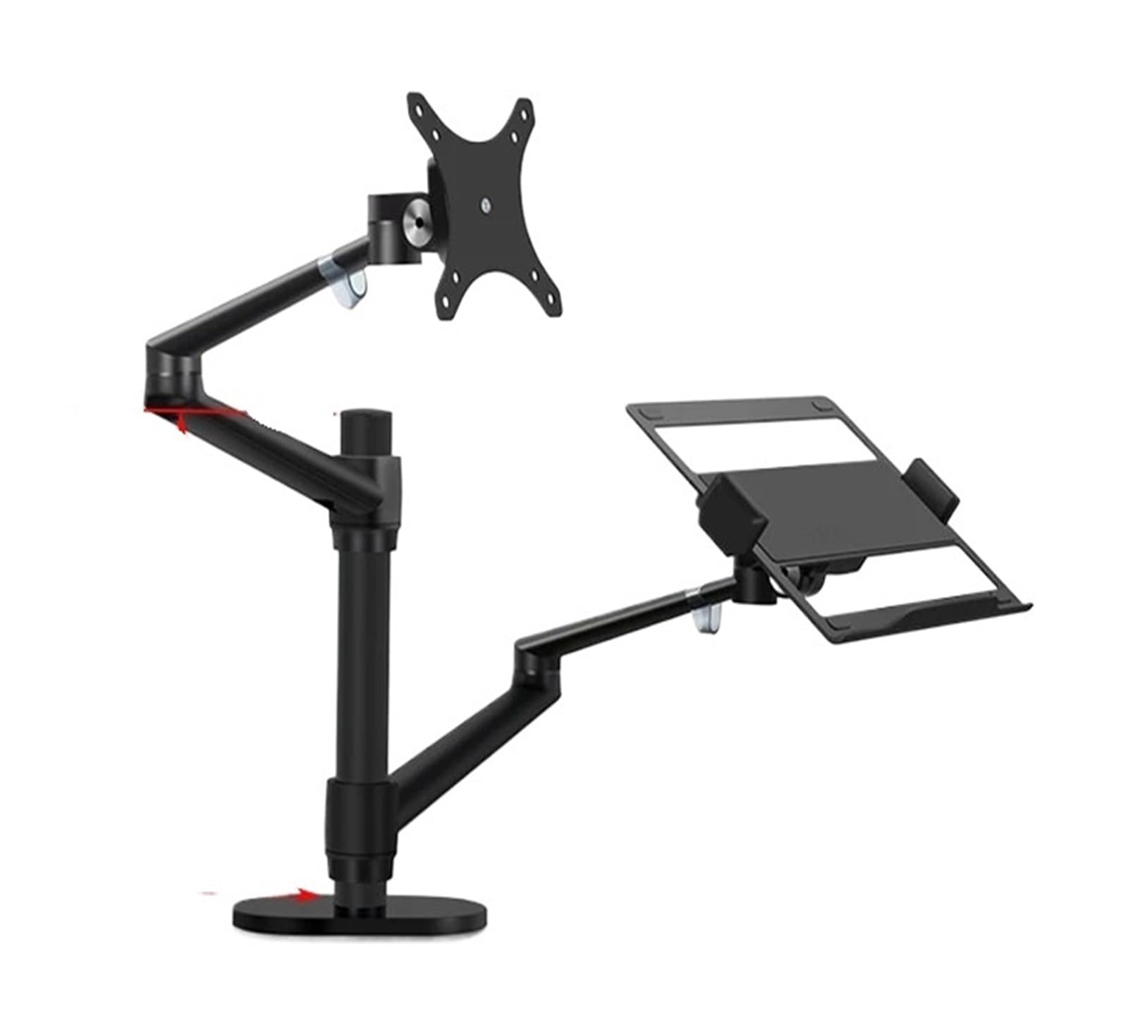 Bureau réglable en hauteur avec support écran et PC portable OL-3L-B
