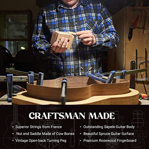 Cahaya Classical Guitar Beginner Kit 39 Inch For Kids Teenager Adults With 0.4″ Thick Padded Gig Bag Full Size Model: Cy0269 #TOP4