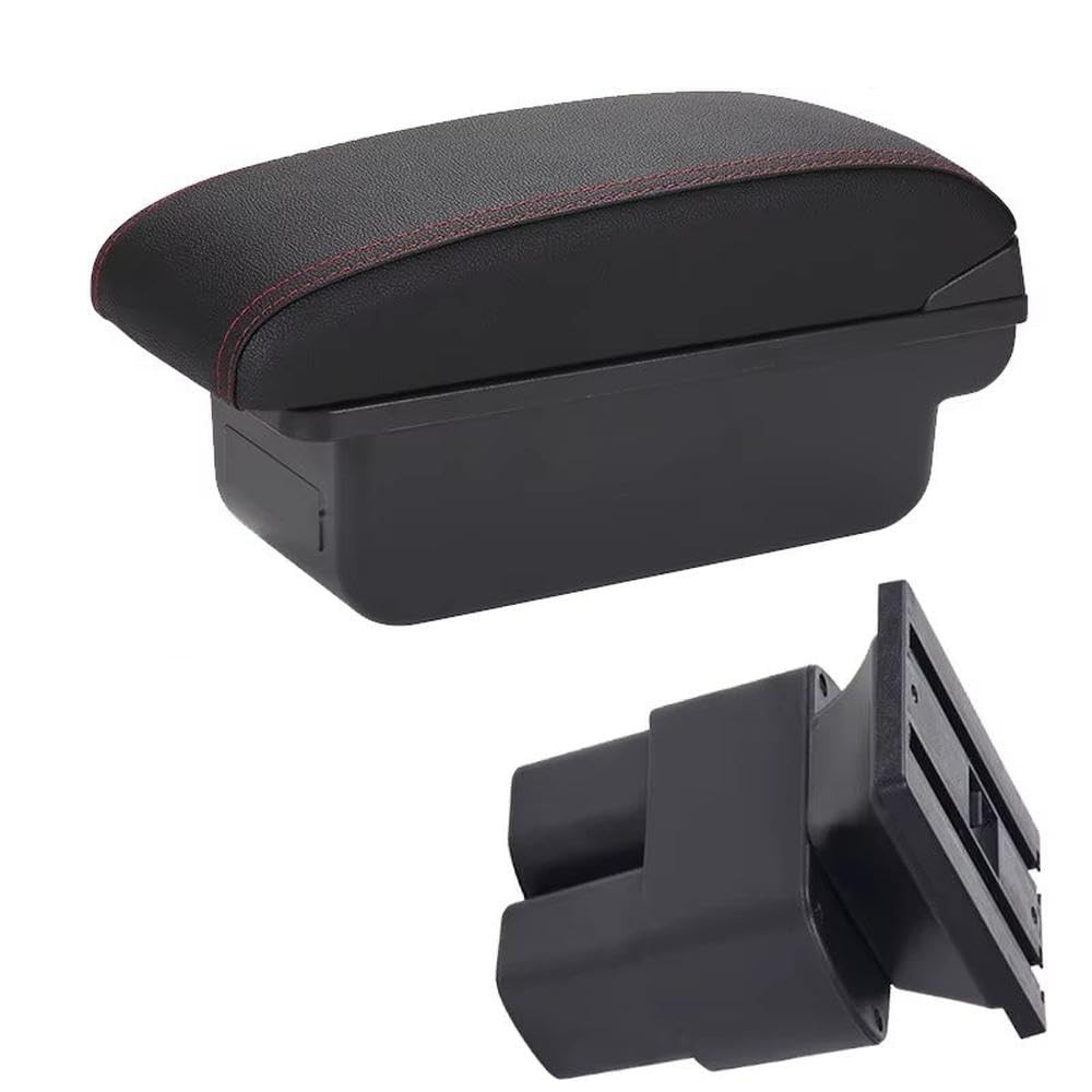 FSOZDBBPL Car Armrest Box For Nissan NV200 For Evalia 2011-2019 Retrofit Parts Interior Storage Box Interior Parts(C1 Black red NO USB)