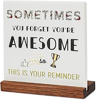 WOLE Birthday Gifts for Women Her Desk Decoration You Are Awesome Inspirational Best Friends Female Office Decor Thinking of Thank Gift Woman Encouragement under 15 Pounds