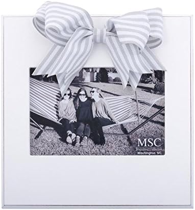 MSC Mainstreet Collection Stripe Ribbon Bow Frames (Gray)