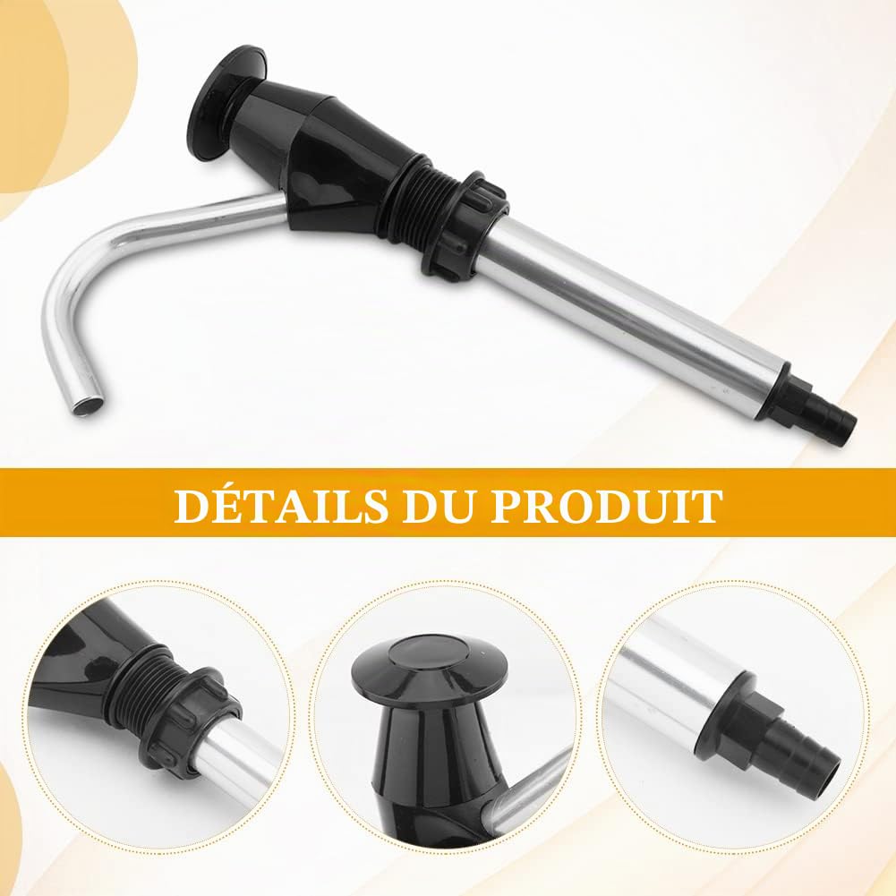 Robinet de pompe à main pour évier, évier, évier, pompe à main double action pour camping, remorque, camping-car, véhicules de travail (noir)
