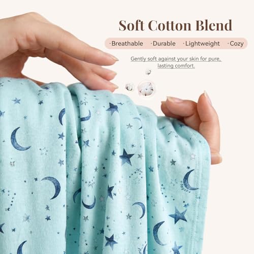 Image of American Trends Nightgowns for Women Long Sleeve Cotton Blend Sleepwear, Knee Length Night Gowns Sleepshirts House Lounge