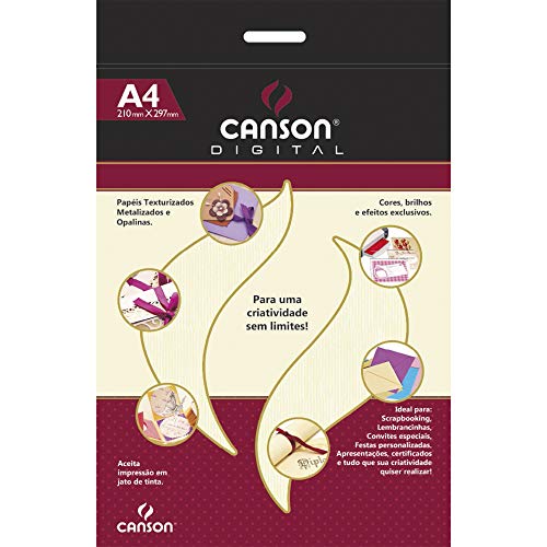 Papel Canson Digital Opalina Branco Micro Cotele A4 180g/m² com 15 folhas