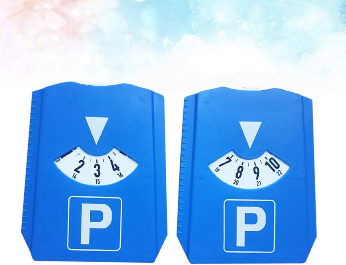 Levemolo 2pcs Plastic Parking Timer Ice Scraper for Car Windshield Blue image 5