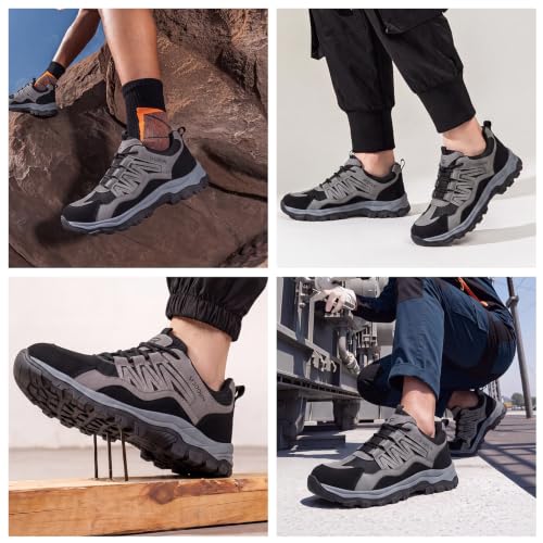 Image of Steel Toe Safety Shoes for Men Light Comfort Work Shoes.