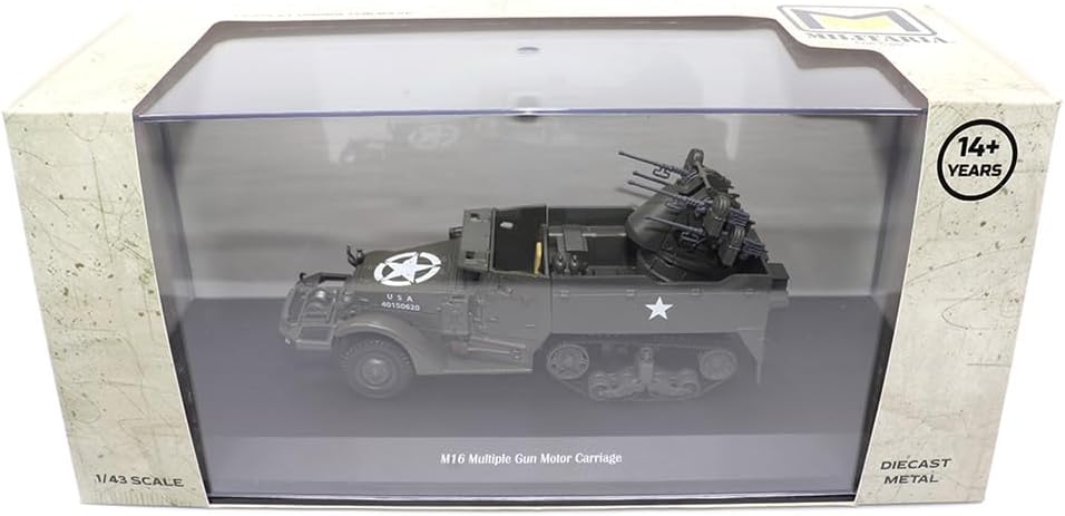Motor city classics 1:43 Scale M16 Multiple Gun Motor Carriage - Militaria Diecast Model 23202-44
