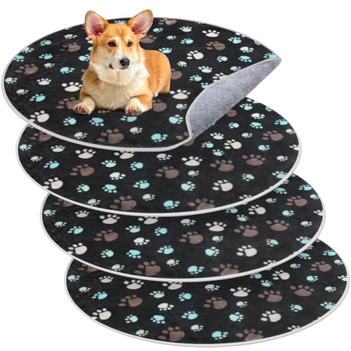 4-Pack-Whelping-Pads-Washable-for-Dog-Waterproof-Pet-Pads-Dog-Pee-Pads-Reusable-Training-Pads-Absorbent-Round-Whelping-Pad-Floor-Pad-Dog-Bed-Mat-Puppy-Pad-for-Crate-Potty36-Inch-Dark-Gray - Cucciolini Doodles   4-Pack-Whelping-Pads-Washable-for-Dog-Waterproof-Pet-Pads-Dog-Pee-Pads-Reusable-Training-Pads-Absorbent-Round-Whelping-Pad-Floor-Pad-Dog-Bed-Mat-Puppy-Pad-for-Crate-Potty36-Inch-Dark-Gray