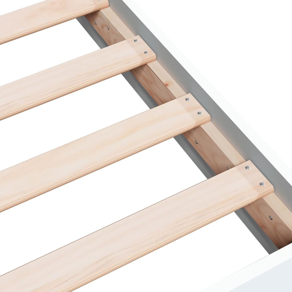 Myheimly Bettgestell ohne Matratze Weiß 180x200 cm Holzwerkstoff