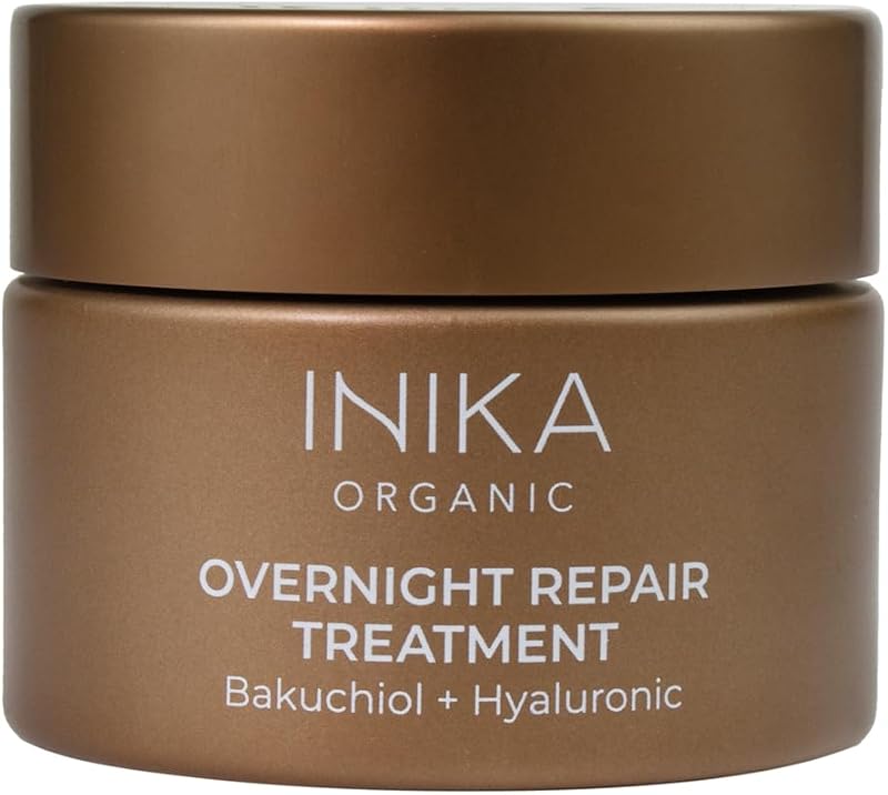 INIKA Creme noturno para cuidados da pele com ácido hialurônico e bakuchiol, 50 mL