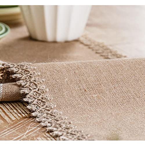 Nappe de table à thé en dentelle crème chemin de table bohème jute - 6