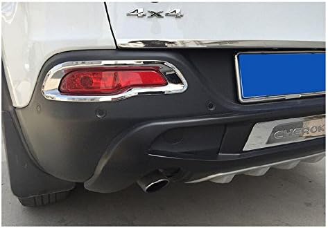 2PCS Chrome Rear Fog Light Lamp Cover Decorate Trim For Jeep Cherokee 2014 2015 2016 2017 2018