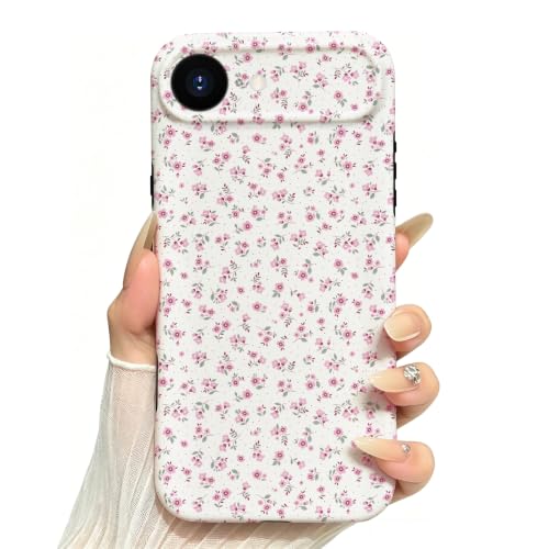 Coque rigide iPhone 16e mignonne antichoc à motif fleurs pastel