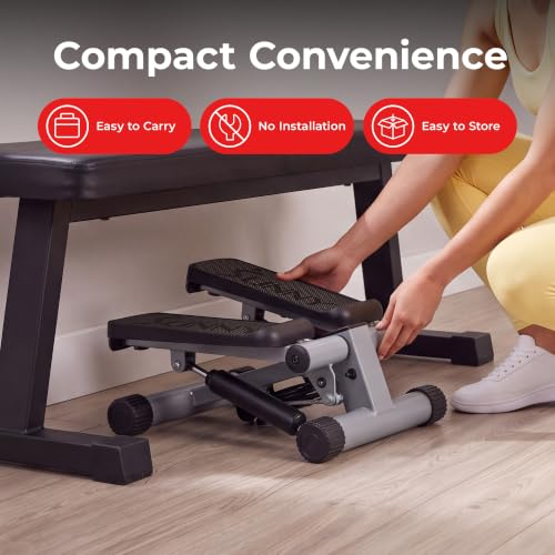 Sunny Health & Fitness Mini Stair Stepper with Resistance Bands for Cardio - image 5