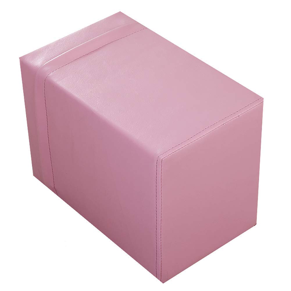 Poggiapiedi in pelle pouf rettangolare creativo scarpe fasciatoio sgabello morbido poggiapiedi per soggiorno camera da letto uso domestico