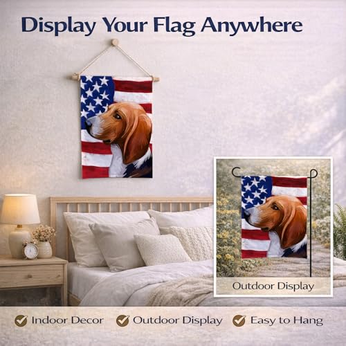 Drapeau de jardin Treeing Walker Coonhound pour extérieurs colorés - 8