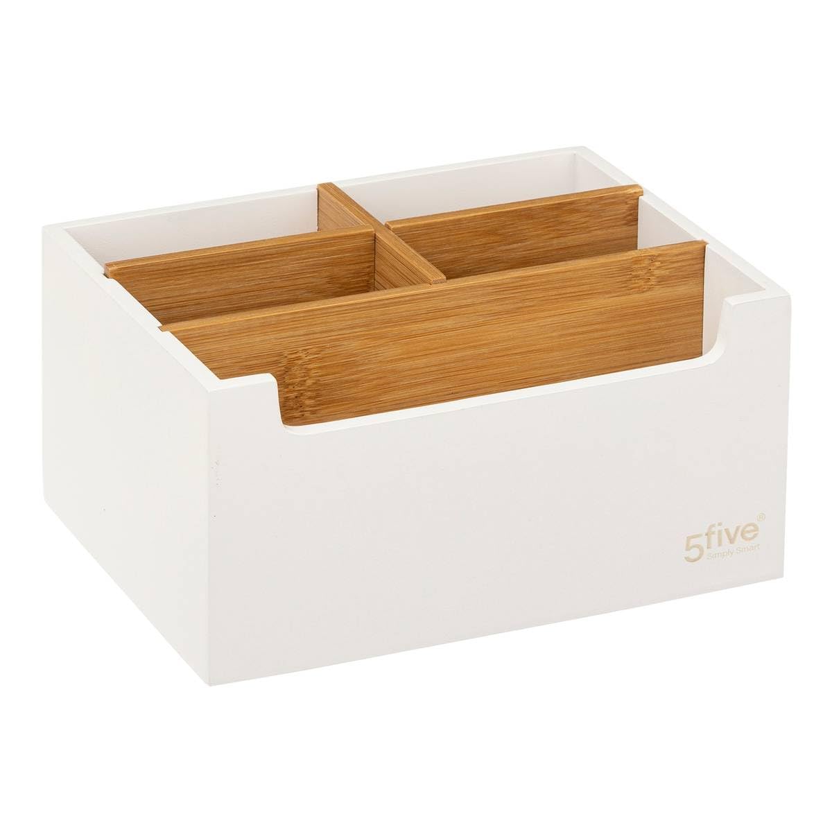 5 five simply smart 5five - organiseur 5 compartiments naturéo blanc