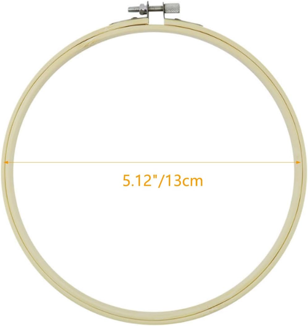 5 inch Embroidery Hoop,Autuwintor 10 Pieces Cross Stitch Hoops Ring for Display Art Craft Sewing,Wall Hanging and DIY Embroidery Craft,Round