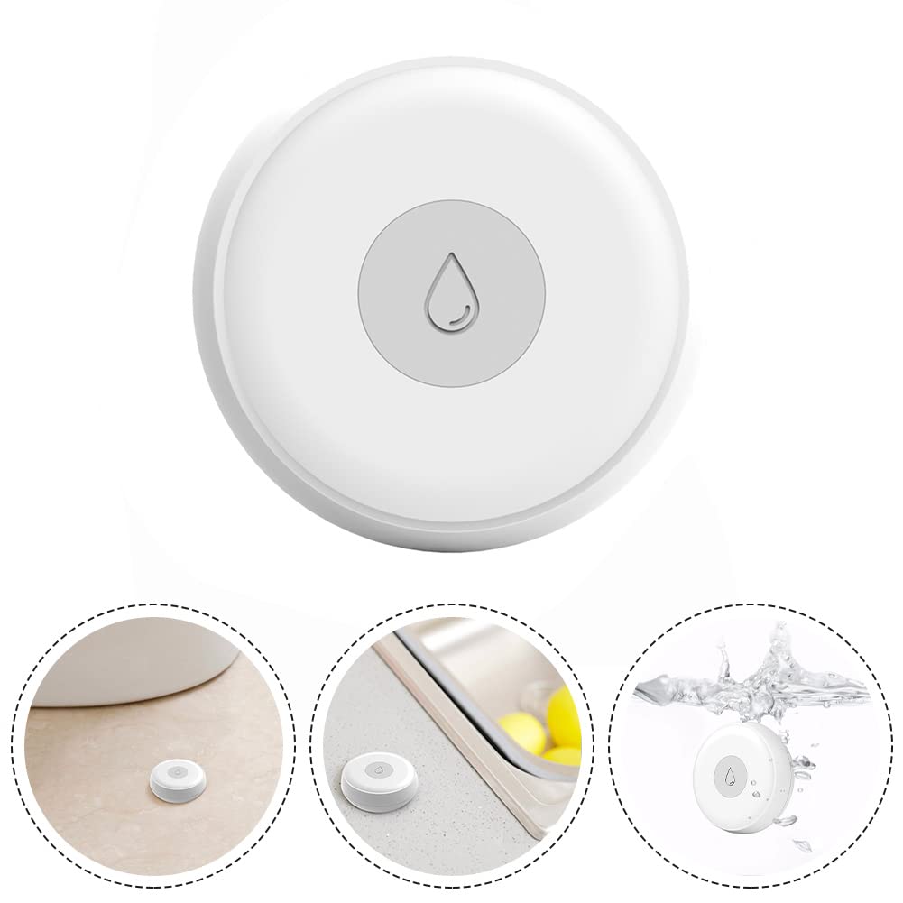 ZYWUOY Capteur d'eau intelligent, capteur d'eau sans fil, plusieurs modes de température pour maison intelligente, détecteur d'inondation et de fuite
