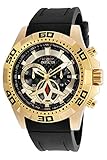 [インビクタ] Invicta 腕時計 Aviator アビエイター Men's Aviator Black Polyurethane Band Steel Case Quartz Analog Watch クォーツ 21738 [並行輸入品]