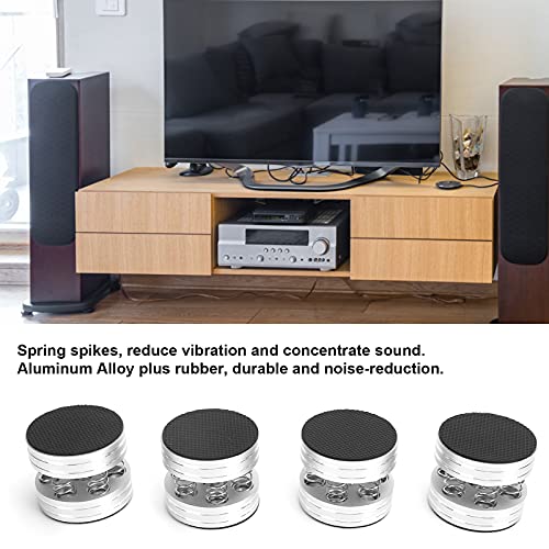 Pointes de découplage pour enceintes de salon et amplificateurs HiFi argentés - 7