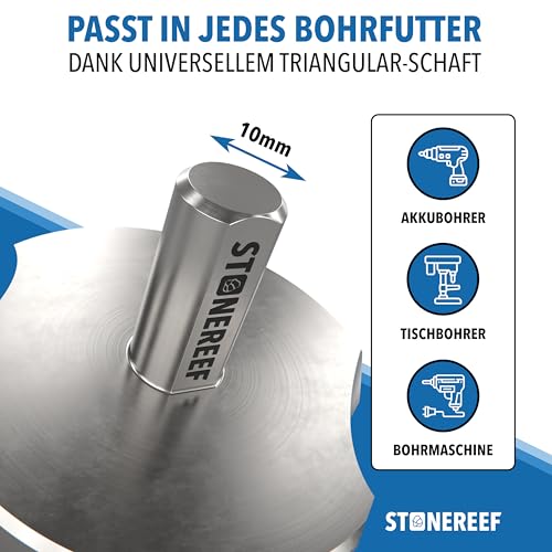 Stufenbohrer 6–60 mm aus HSS 4241 – Spiralnut mit 12 mm Schaft – Kegelbohrer Schälbohrer für Metall Kunststoff Holz – extra großer Lochbohrer für präzise Bohrungen