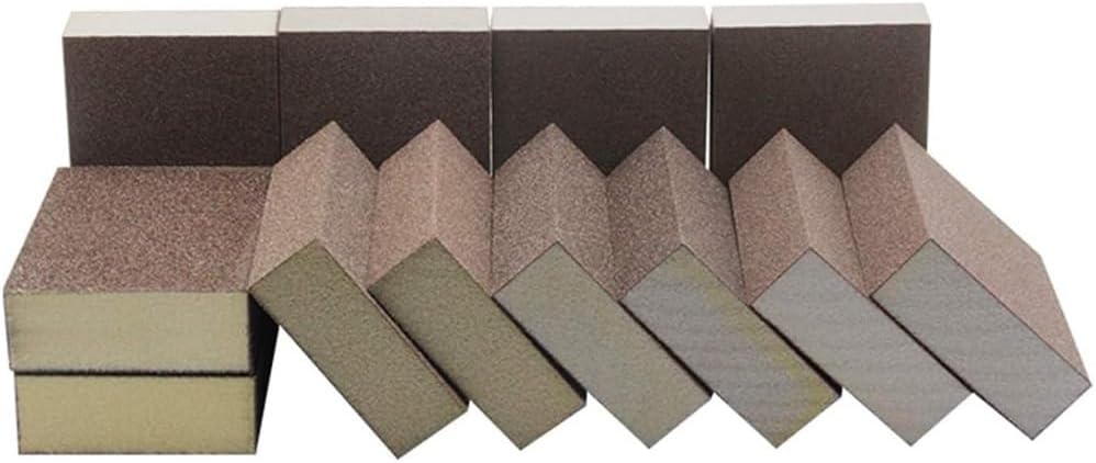 Sanding Block, Wet Dry Sanding Sponges - 10PCS Assorted Grits for Wood, Metal, Drywall, and Automotive Use - Versatile and Durable Sanding Blocks