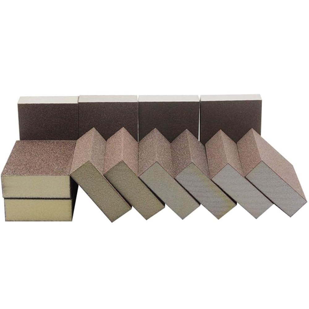 10PCS Wet Dry Sanding Sponges - Versatile Grits for Wood, Metal, Glass & Furniture Polishing(180grit)