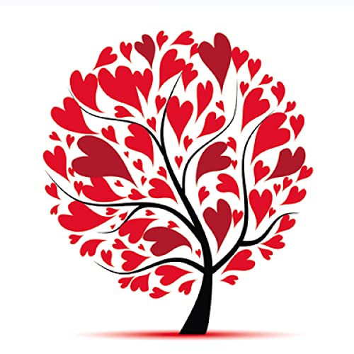 Peinture au diamant 5D arbre coeur rouge le cadeau créatif idéal pour adultes