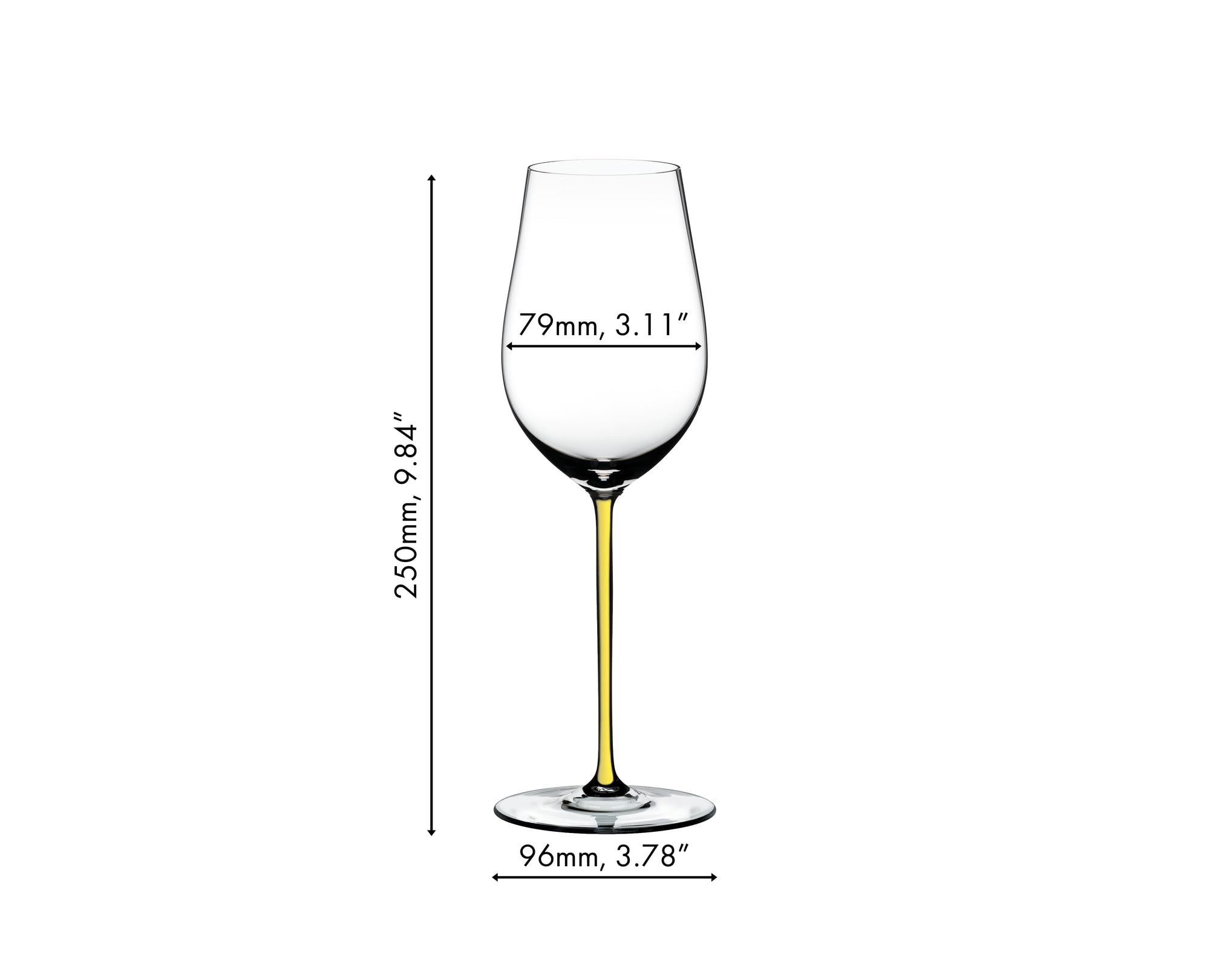 RIEDEL FATTO A MANO BY Riesling/Zinfandel - Gelb - Einzelpackung, Weinglas, Kristallglas, Spülmaschinenfest - 4900/15Y