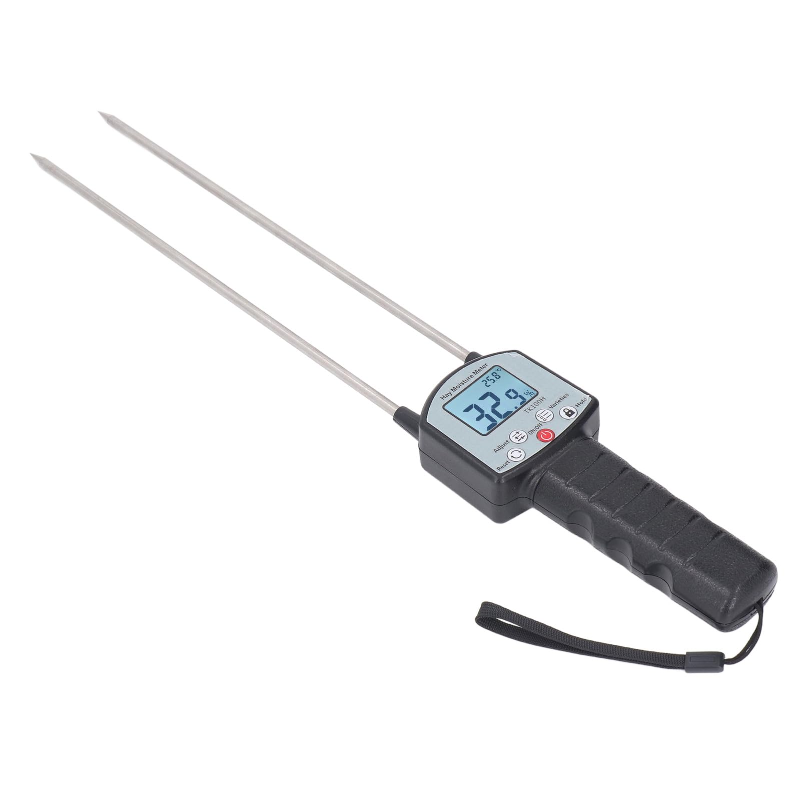 VBESTLIFE Misuratore di umidità per Fieno, Misuratore di umidità Ad Alta Precisione con Sonda Lunga per Fieno, di per Insilato di Paglia, Display LCD per Fattoria, Ranch