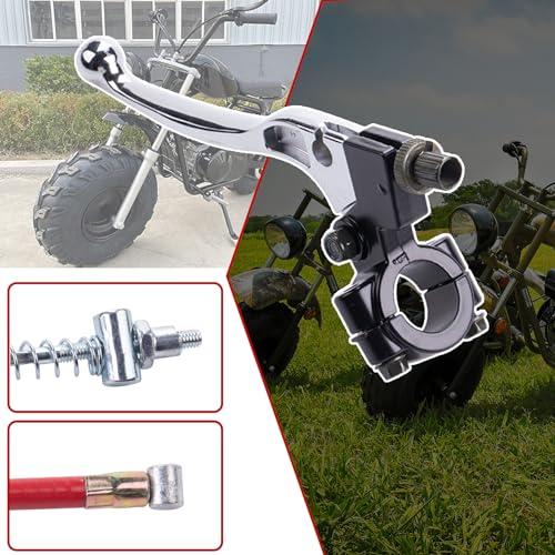 Image of Left Brake Lever Handle Brake Cable 67 inch Drum Brake Shoe Kit fit for 196cc 200cc Motor Coleman CT200U CT200U-EX BT200X Baja Warrior Heat MB200 MB165 Massimo Mini Bike Parts, Red