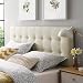 Modway Emily King Upholstered Linen Headboard in Ivory