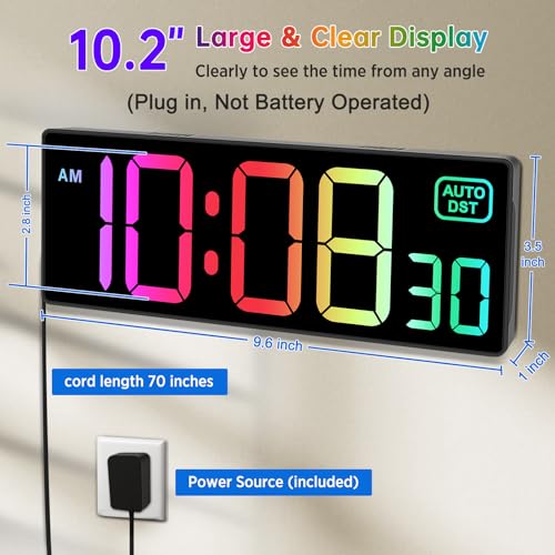 image for Soobest Digital Wall Clock with Remote Countdown Electrical Timer Seco