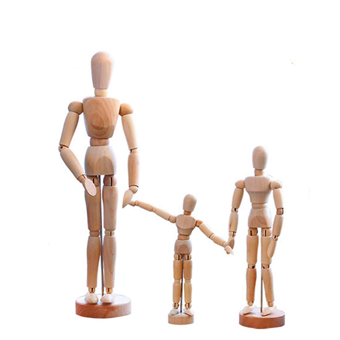 Artists Wooden Manikin Jointed Hand Mannequin Perfect for Home Decoration/Drawing The Human Figure (Human, 12in)