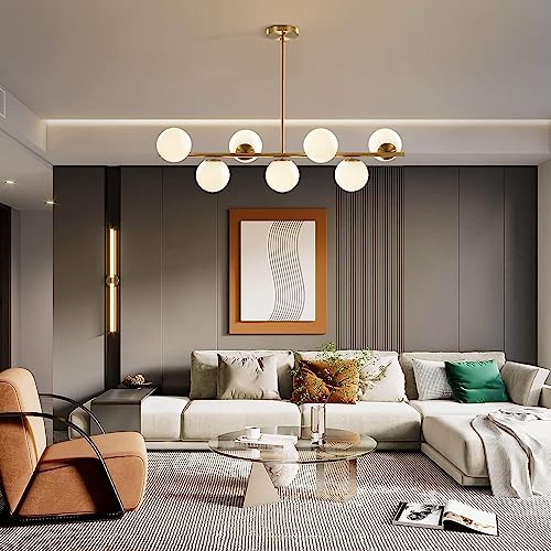 Image of Wall Lamp Chandelier Pendant Light, Home Decor for Bedroom, Living Room, Hallway, Cafe, Hotel, Restaurant (7 Light White Hanging LAMP with LED Bulb Pack of 1)