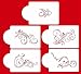 Designer Stencils C480 Five Scroll Cake Stencil Set, Beige/semi-transparent