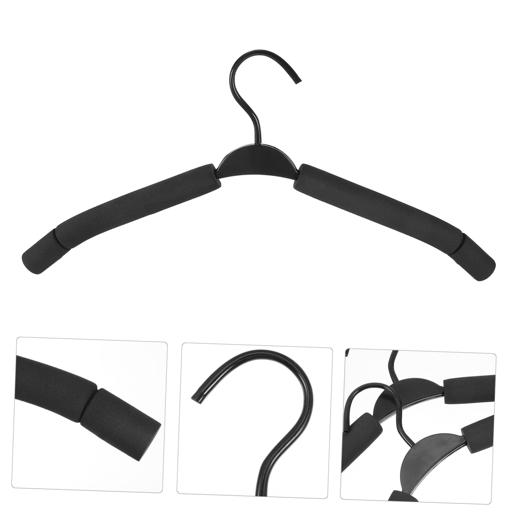 Vaguelly Grucce per Pantaloni Facili da Usare Pinze Antiscivolo in Spugna Nera Set 10 per Organizzazione Guardaroba in Casa e Camera da Letto