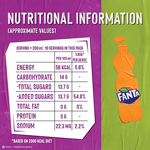 Image of Fanta 2L PET | Orange Sparkling Soft Drink | The Coca-Cola Company