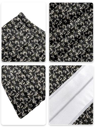 image for NASHALYLY Women's Chiffon Elastic High Waist Pleated A-Line Flared Max