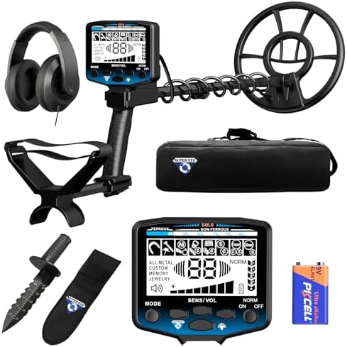 Metal Detector for Adults Professional, Higher Accuracy Gold Silver Metal Detectors Kit, Intelligent NORM Mode for Beginner, 6 Modes, Advanced DSP Chip,10