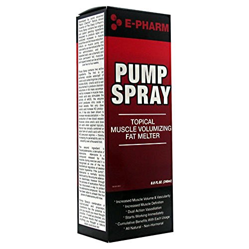 E-Pharm Pump Spray Topical Muscle Volumizing Fat Melter 8.0 Fl. Oz. 240ml
