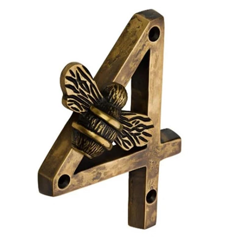 House Numbers for Outside, Address Plaques, 3.5 Inch Bee House Numbers from 0-9, Personalized Address Signs for House, Mailbox, Apartment, Office, Hotel, Classroom - Housewarming Gift